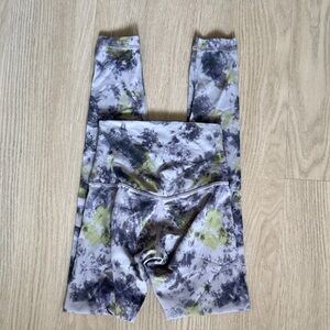 Lululemon Athletica Tie-Dye Leggings - Black and Green